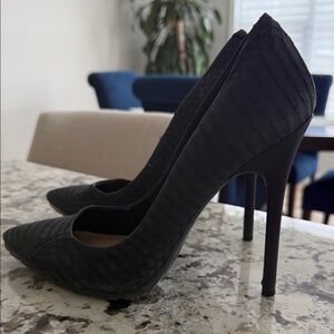 BCBG Black Textured Heels